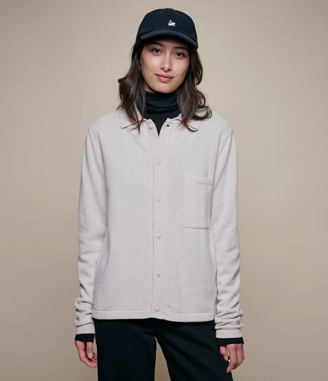 Merino Wool-Cashmere-Silk Long Sleeve Shirt - Image 6