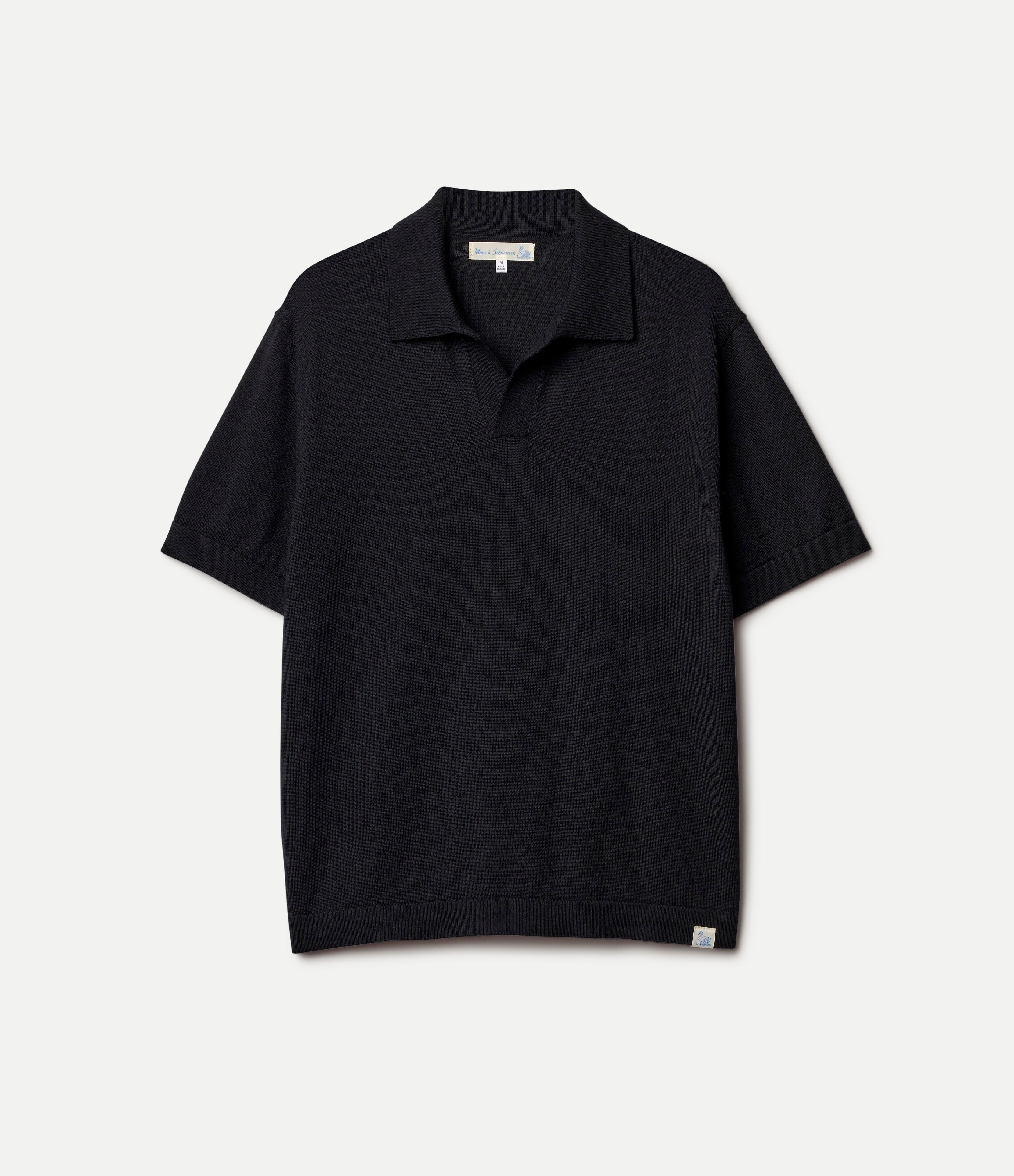 Refined Knitted Merino Wool Short Sleeve Polo Shirt