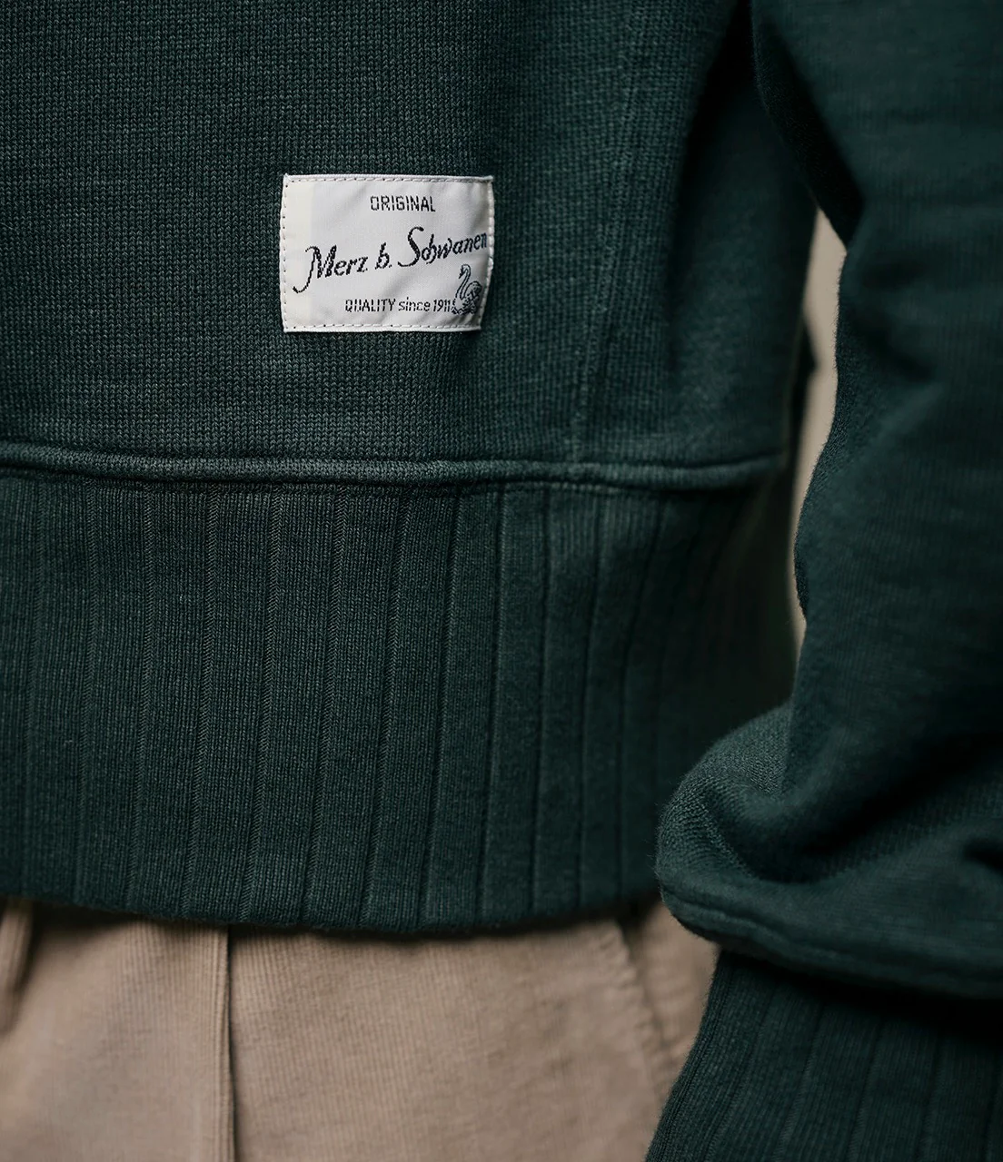 Textured Heavyweight Rugged Fleece Cotton Sweatshirt - Image 4
