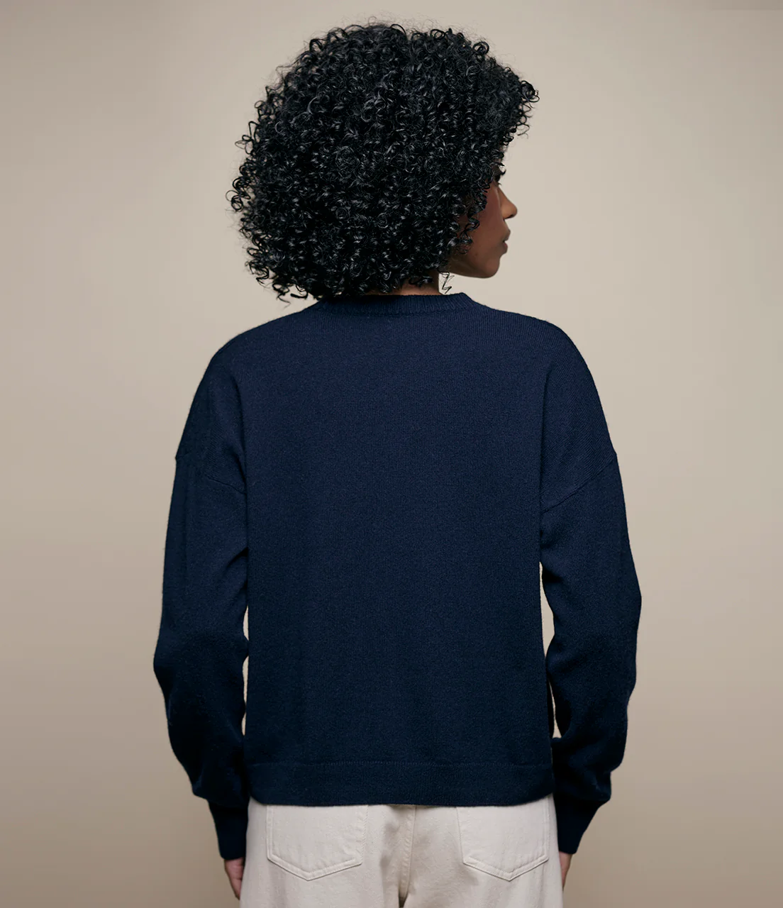Cropped Merino Wool-Cashmere-Silk Cardigan - Image 4
