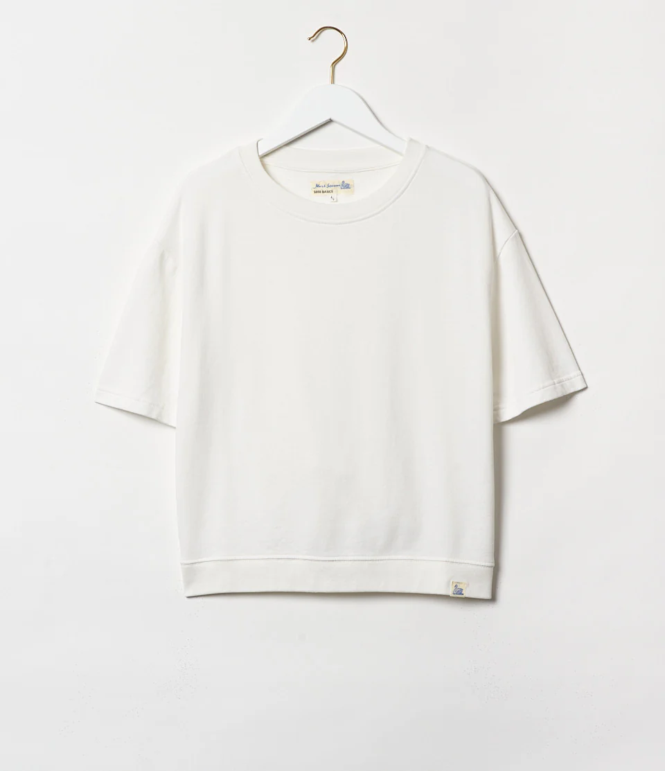 Cropped Lightweight American Fleece Women's Short Sleeve Sweatshirt - Image 2
