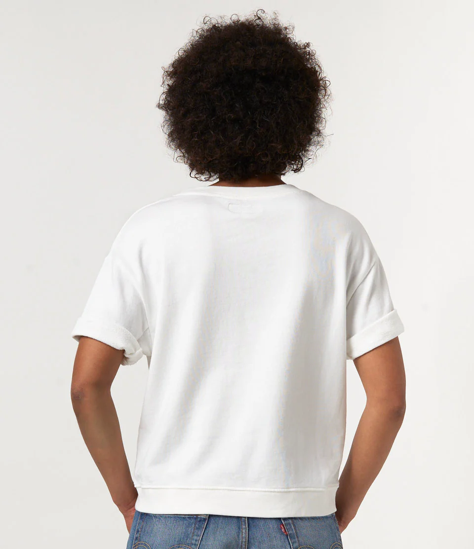 Cropped Lightweight American Fleece Women's Short Sleeve Sweatshirt - Image 5